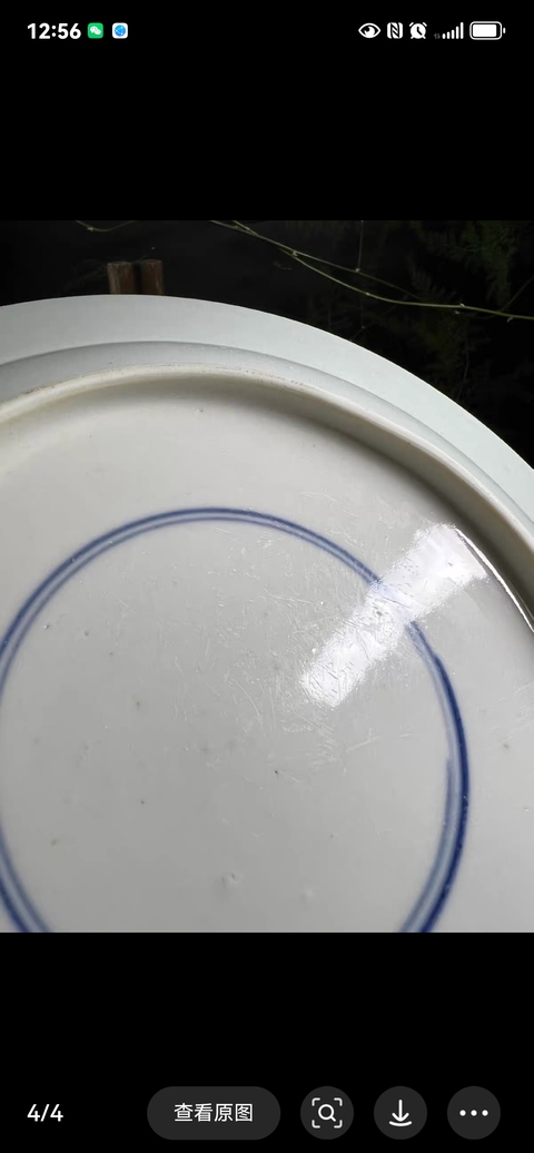 古玩陶瓷康熙青花盤真品鑒賞圖