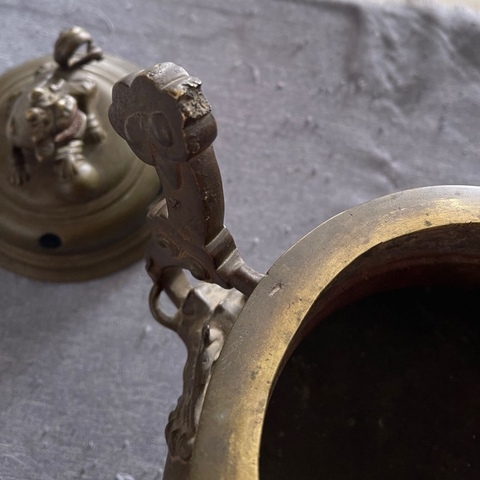 古玩銅器獸鈕熏爐真品鑒賞圖