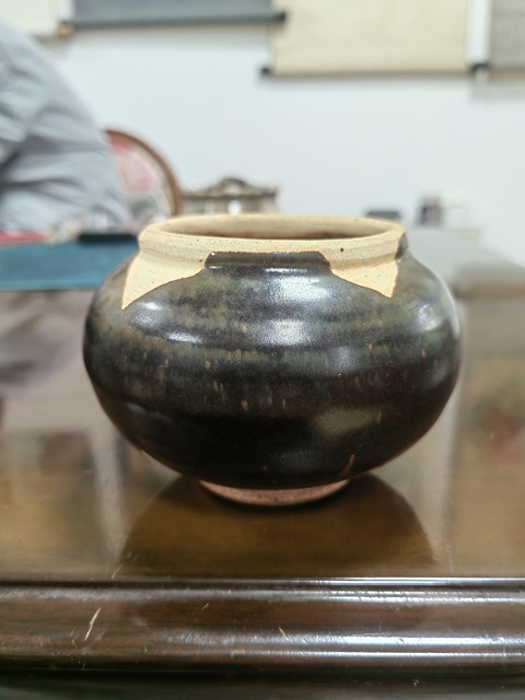 古玩陶瓷金元陜西窯口黑釉罐真品鑒賞圖