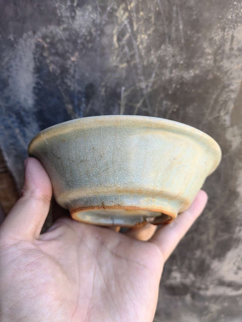 古玩陶瓷龍泉仿官青釉直壁洗真品鑒賞圖