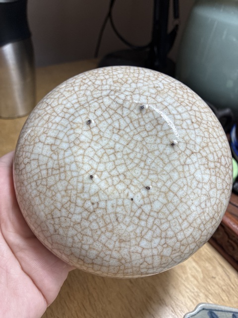 古玩陶瓷哥釉水洗真品鑒賞圖
