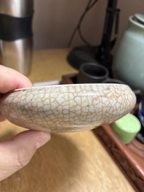 古玩陶瓷哥釉水洗真品鑒賞圖
