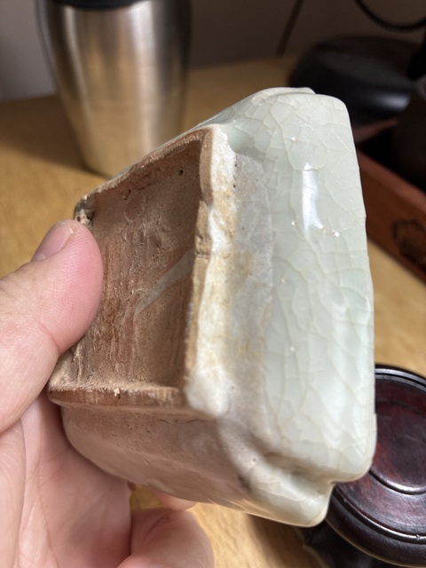 古玩陶瓷青花人物紋四方倭角盤真品鑒賞圖