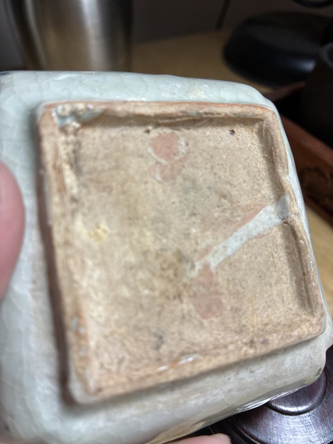 古玩陶瓷青花人物紋四方倭角盤真品鑒賞圖