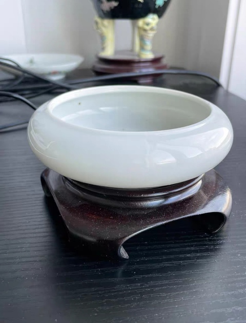 古玩陶瓷白釉洗真品鑒賞圖