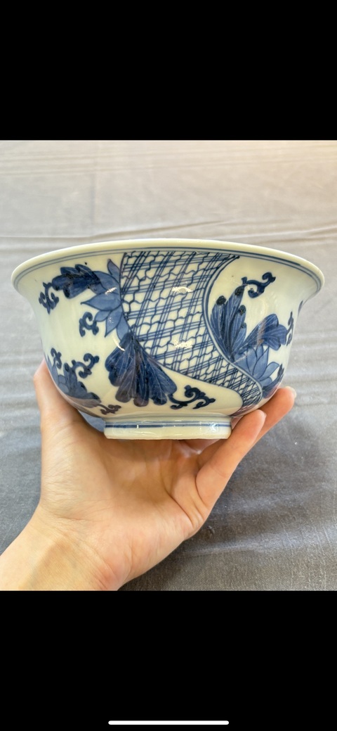 古玩陶瓷清代 青花人物紋碗（日本瓷）真品鑒賞圖