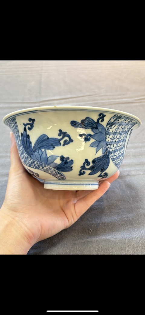 古玩陶瓷清代 青花人物紋碗（日本瓷）真品鑒賞圖