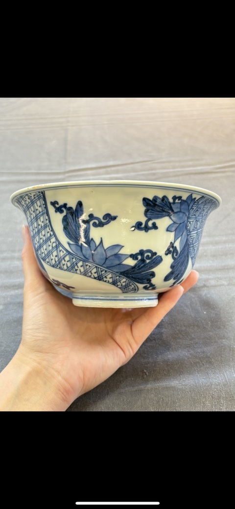 古玩陶瓷清代 青花人物紋碗（日本瓷）真品鑒賞圖