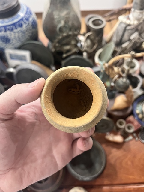 古玩陶瓷 青釉水盂真品鑒賞圖