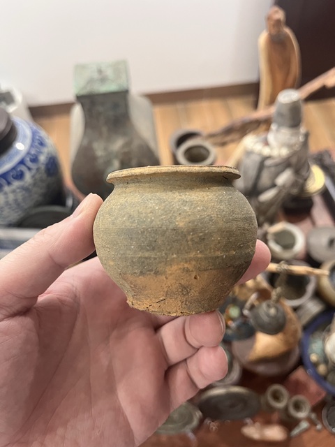 古玩陶瓷宋代青釉水盂拍賣,當前價格199元