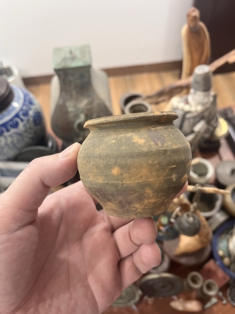 古玩陶瓷宋代青釉水盂拍賣,當前價格199元