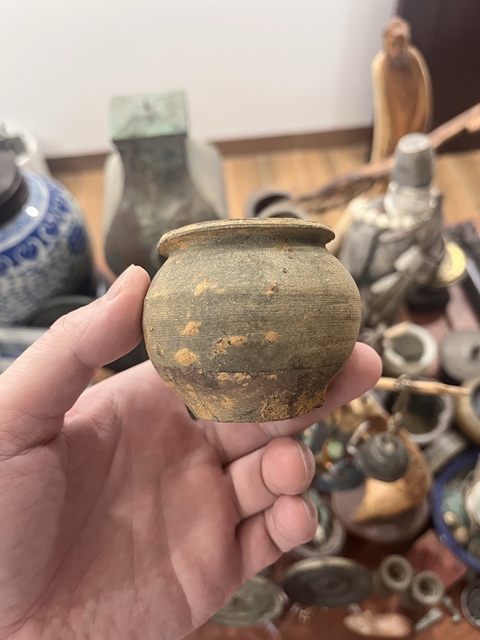 古玩陶瓷宋代青釉水盂拍賣,當前價格199元
