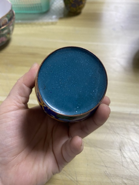 古玩銅器景泰藍(lán)銅賞瓶真品鑒賞圖