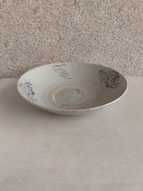 古玩陶瓷魚紋青花盤拍賣，當(dāng)前價格680元