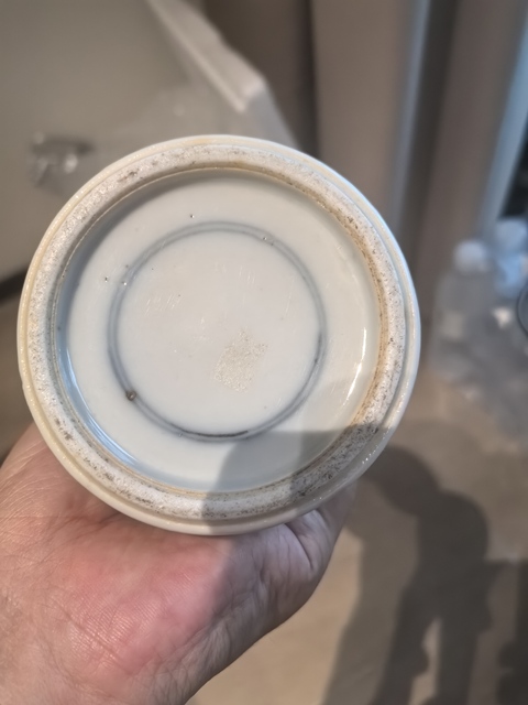 古玩陶瓷青花留白冰梅紋觀音瓶真品鑒賞圖