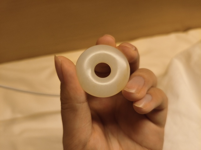 古玩玉器和田玉平安扣真品鑒賞圖