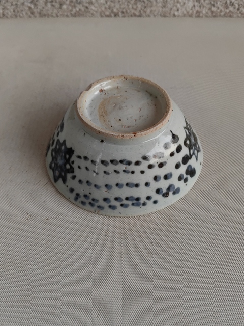 古玩陶瓷清早期花卉紋青花碗拍賣，當(dāng)前價(jià)格580元