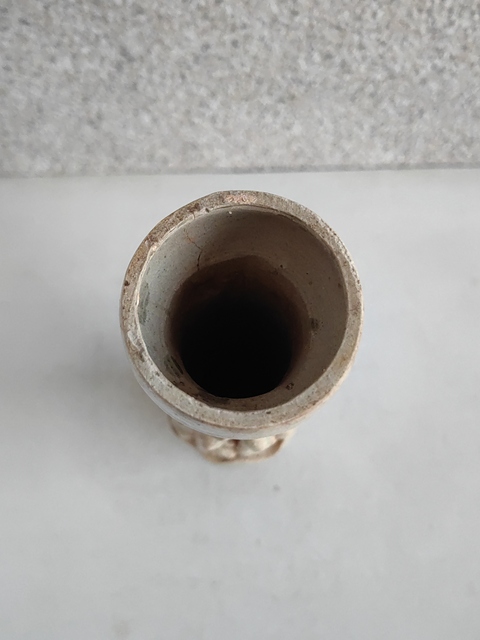 古玩陶瓷青白釉堆塑龍紋瓶拍賣，當前價格580元