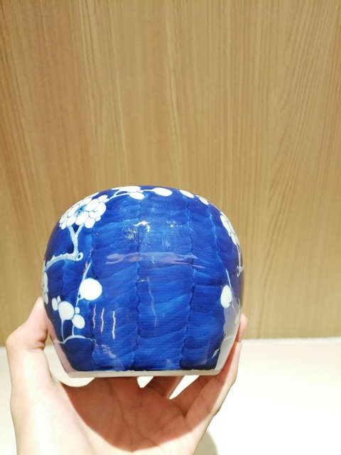 古玩陶瓷青花留白冰梅罐真品鑒賞圖