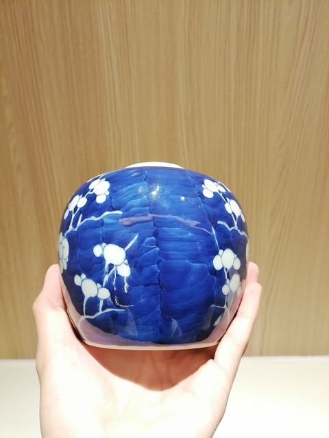 古玩陶瓷青花留白冰梅罐真品鑒賞圖