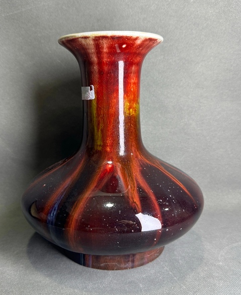 古玩陶瓷三陽(yáng)開(kāi)泰品種撇口瓶真品鑒賞圖