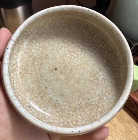 古玩陶瓷哥釉水洗真品鑒賞圖