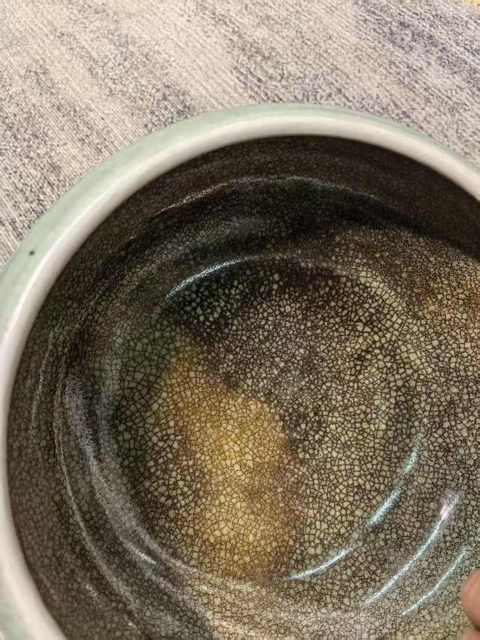 古玩陶瓷郎綠釉三足爐真品鑒賞圖