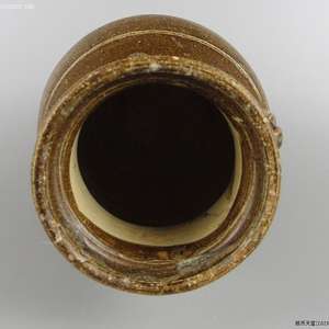 古玩陶瓷宣州窯褐釉雙系罐真品鑒賞圖
