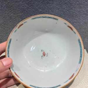 古玩陶瓷粉彩雉雞牡丹墩式碗真品鑒賞圖