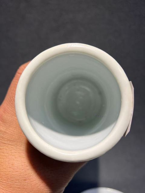 古玩陶瓷清晚期 郎窯綠釉筆筒真品鑒賞圖