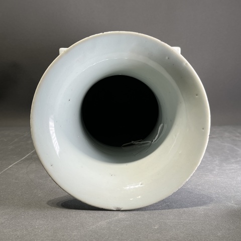 古玩陶瓷八仙圖青花天圓地方瓶真品鑒賞圖
