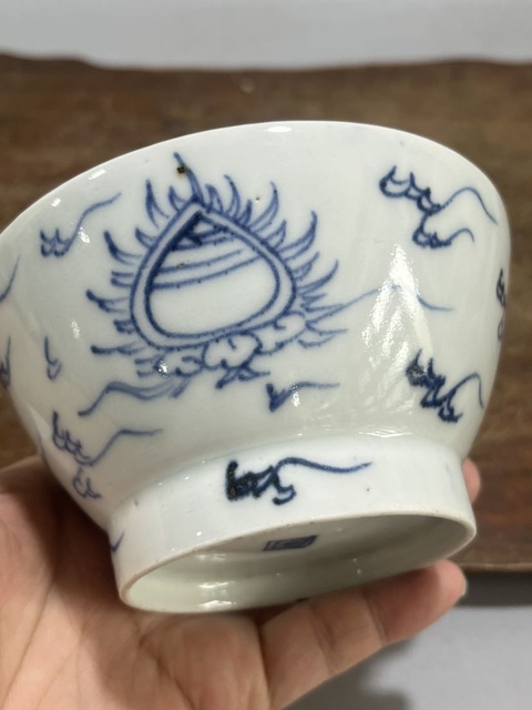 古玩陶瓷青花云龍紋蓋碗真品鑒賞圖