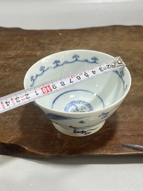 古玩陶瓷青花云龍紋蓋碗真品鑒賞圖