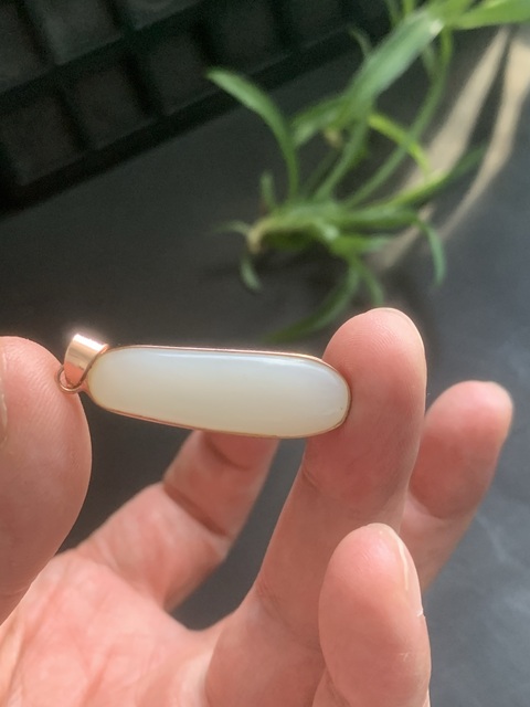 古玩玉器幾十年和田玉鑲吊墜拍賣，當前價格3500元