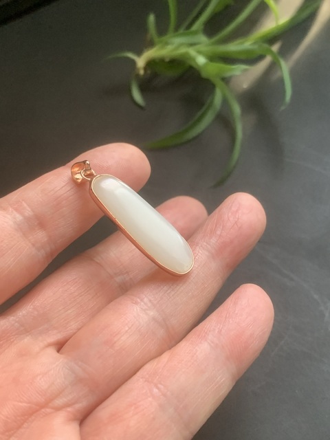 古玩玉器幾十年和田玉鑲吊墜拍賣，當前價格3500元