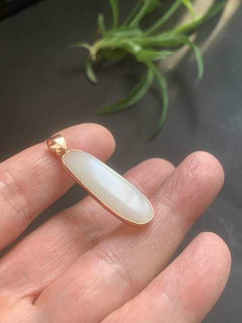 古玩玉器幾十年和田玉鑲吊墜拍賣，當前價格3500元