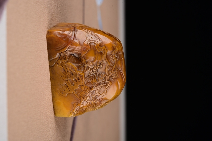 古玩雜項壽山田黃石印章真品鑒賞圖