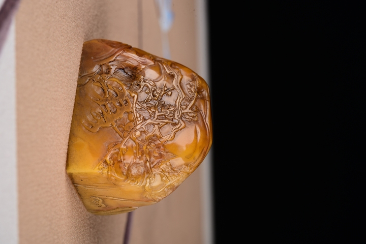 古玩雜項壽山田黃石印章真品鑒賞圖