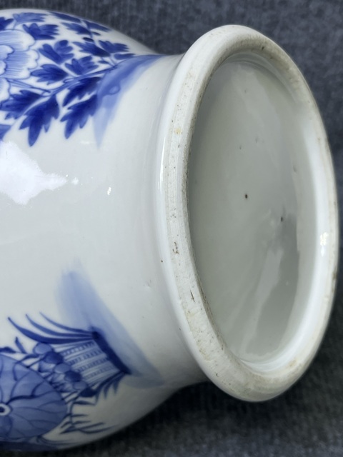 古玩陶瓷青花四季花卉紋馬蹄尊真品鑒賞圖