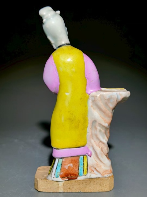 古玩陶瓷清雍正粉彩仕女瓷塑拍賣，當前價格2288元