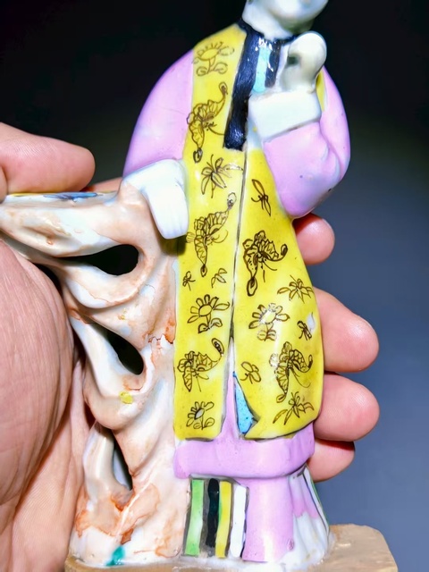 古玩陶瓷清雍正粉彩仕女瓷塑拍賣，當前價格2288元