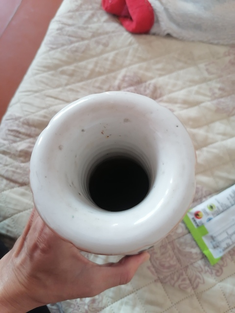 古玩陶瓷粉彩人物故事雙耳瓶真品鑒賞圖