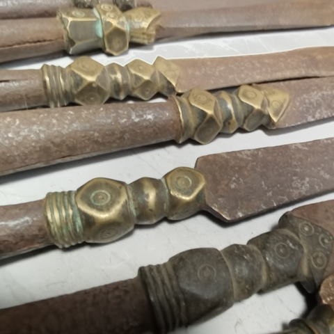 古玩雜項(xiàng)銅箍槍頭兵器真品鑒賞圖
