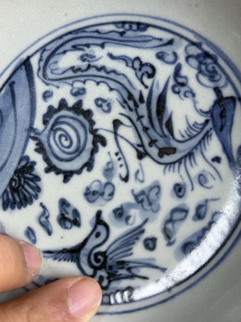 古玩陶瓷青花盤真品鑒賞圖