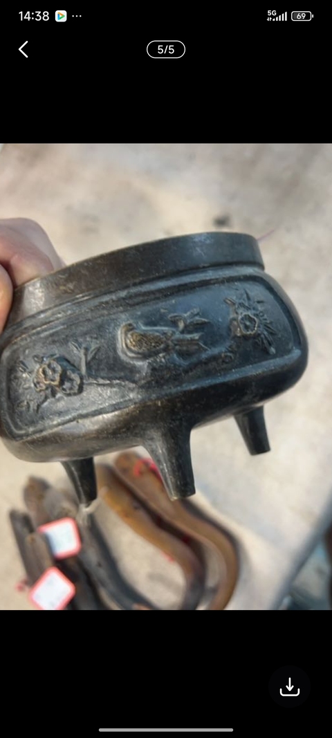 古玩銅器銅爐拍賣，當前價格0元