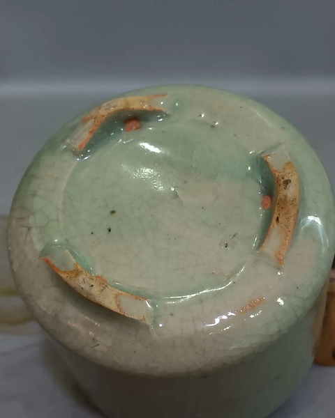 古玩陶瓷冬青釉香爐真品鑒賞圖