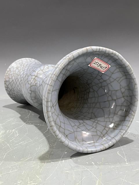 古玩陶瓷藍哥釉花觚真品鑒賞圖