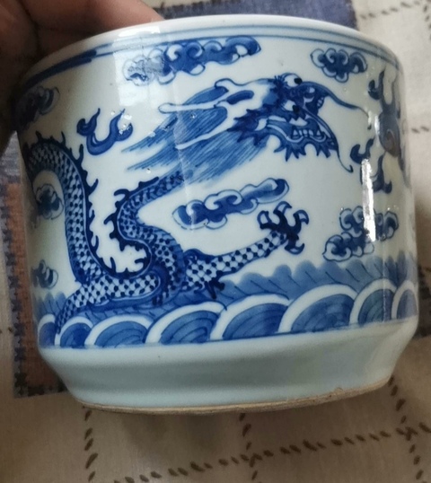 古玩陶瓷青花龍紋爐真品鑒賞圖