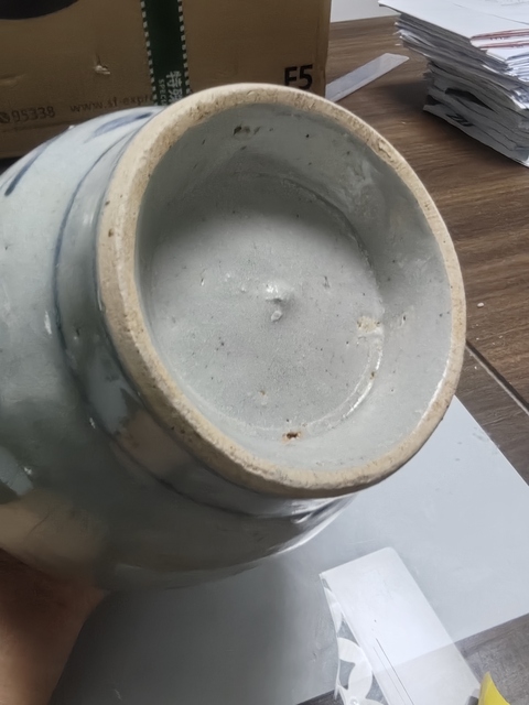 古玩陶瓷青花山水人物紋蓋罐真品鑒賞圖