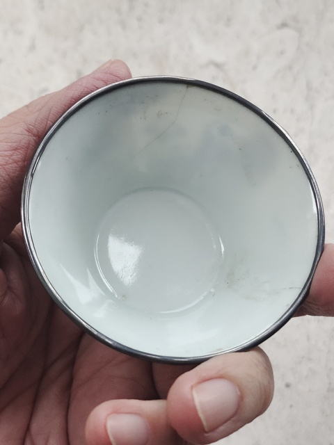 古玩陶瓷青花人物故事紋杯真品鑒賞圖